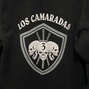 West side 2019 black hoodie, lots camaradas, cotton